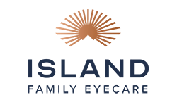Island Family Eyecare logo in sidebar of website